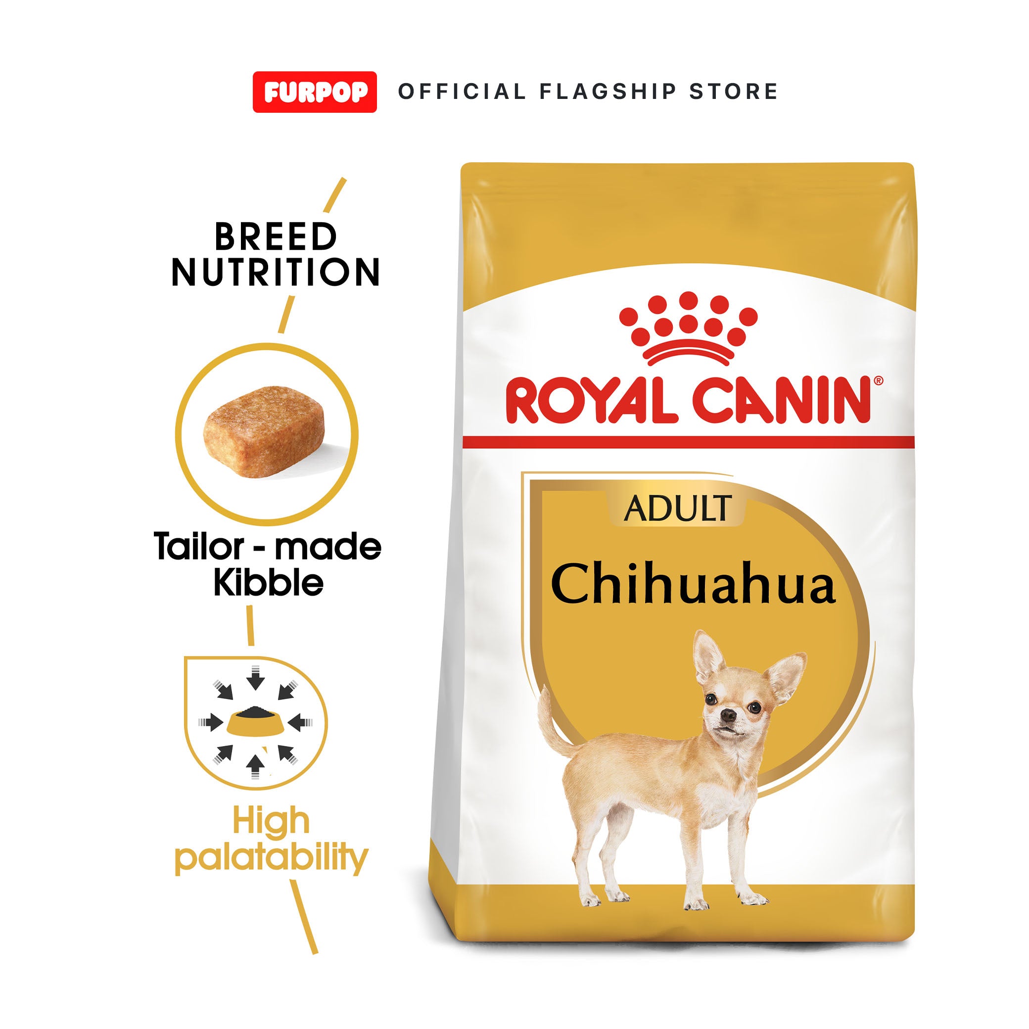 Royal Canin 12pcs Chihuahua Adult (85g x 12 pouches) 1BOX Wet Dog Food - Breed Health Nutrition