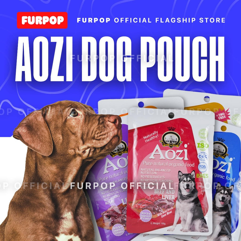 Aozi Pouch Dog 100g Natural Organic Puppy Wet Food Pet Essential | FURPOP OFFICIAL