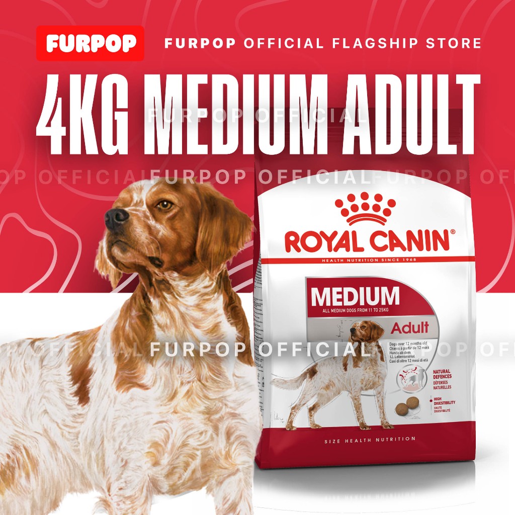 Royal Canin Medium Adult (4KG) Dry Dog Food - Size Health Nutrition | FURPOP