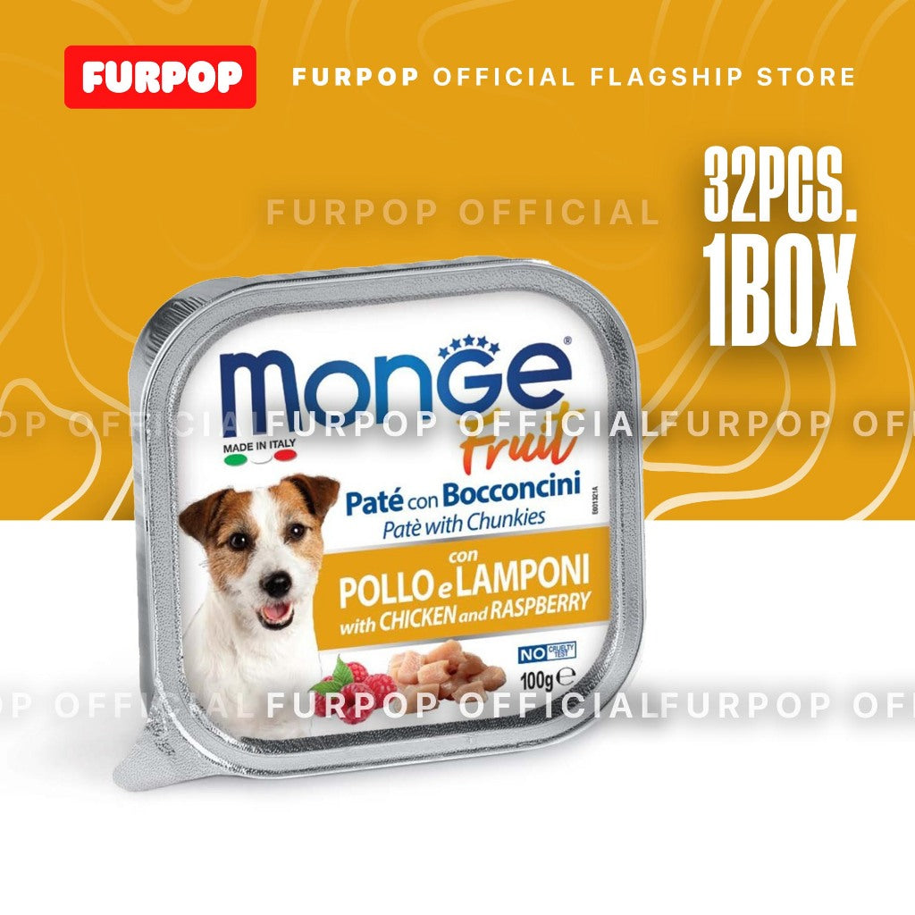 Monge Fruit Wet Food for Dogs 32pcs x 100G (1 BOX) | FURPOP