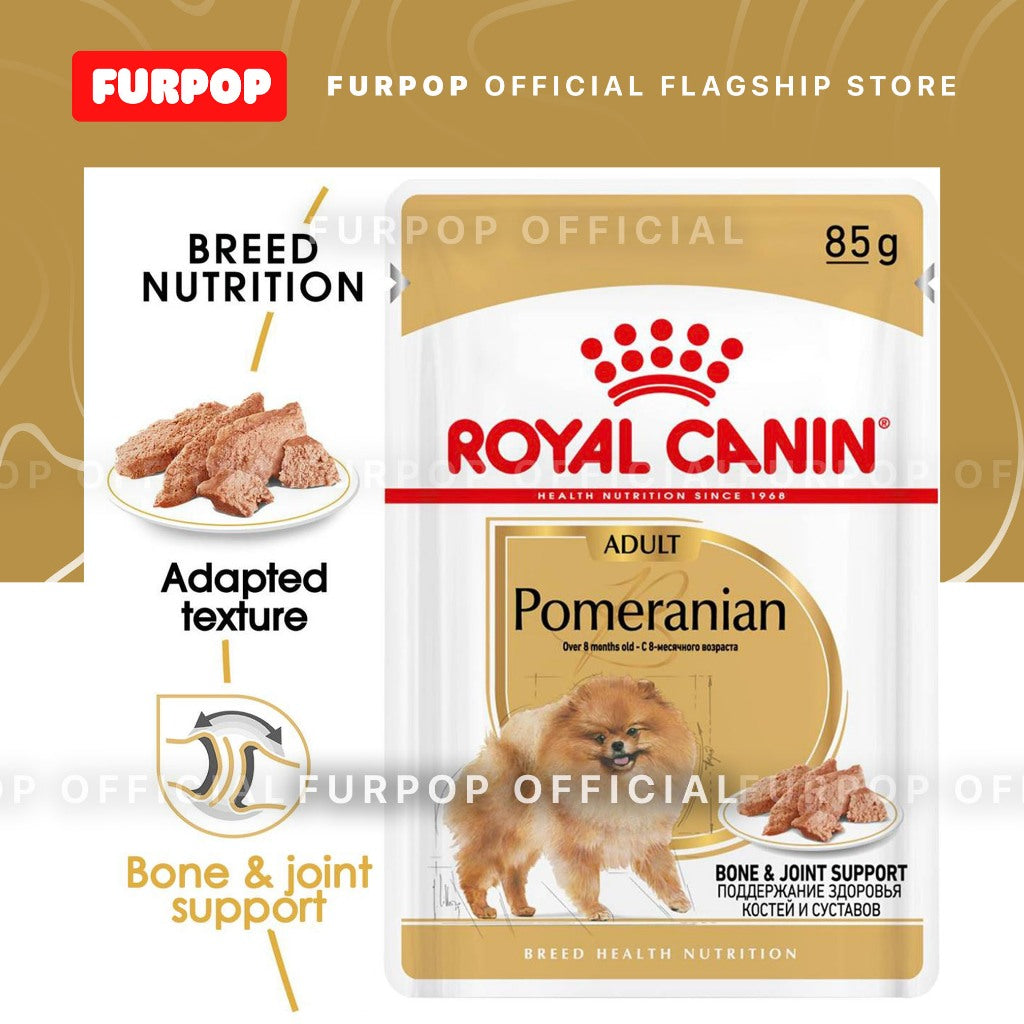 Royal Canin 12pcs Pomeranian Adult (85g x 12pcs) Wet Dog Food - Breed Health Nutrition