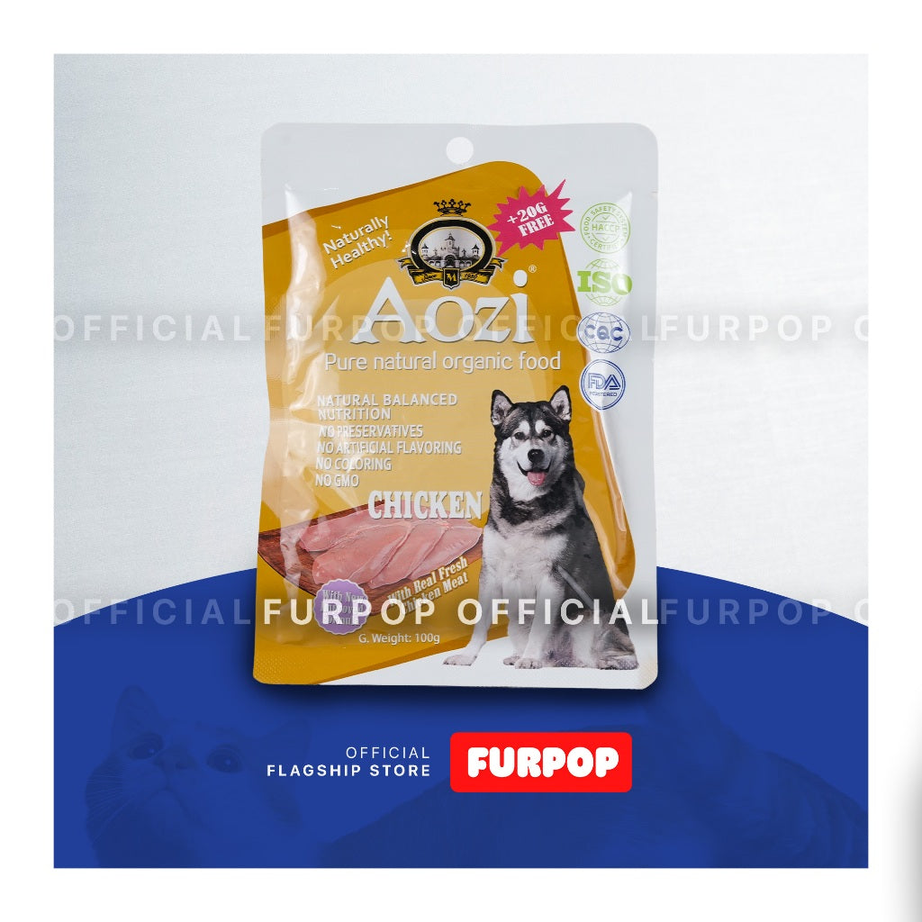 Aozi Pouch Dog 100g Natural Organic Puppy Wet Food Pet Essential | FURPOP OFFICIAL