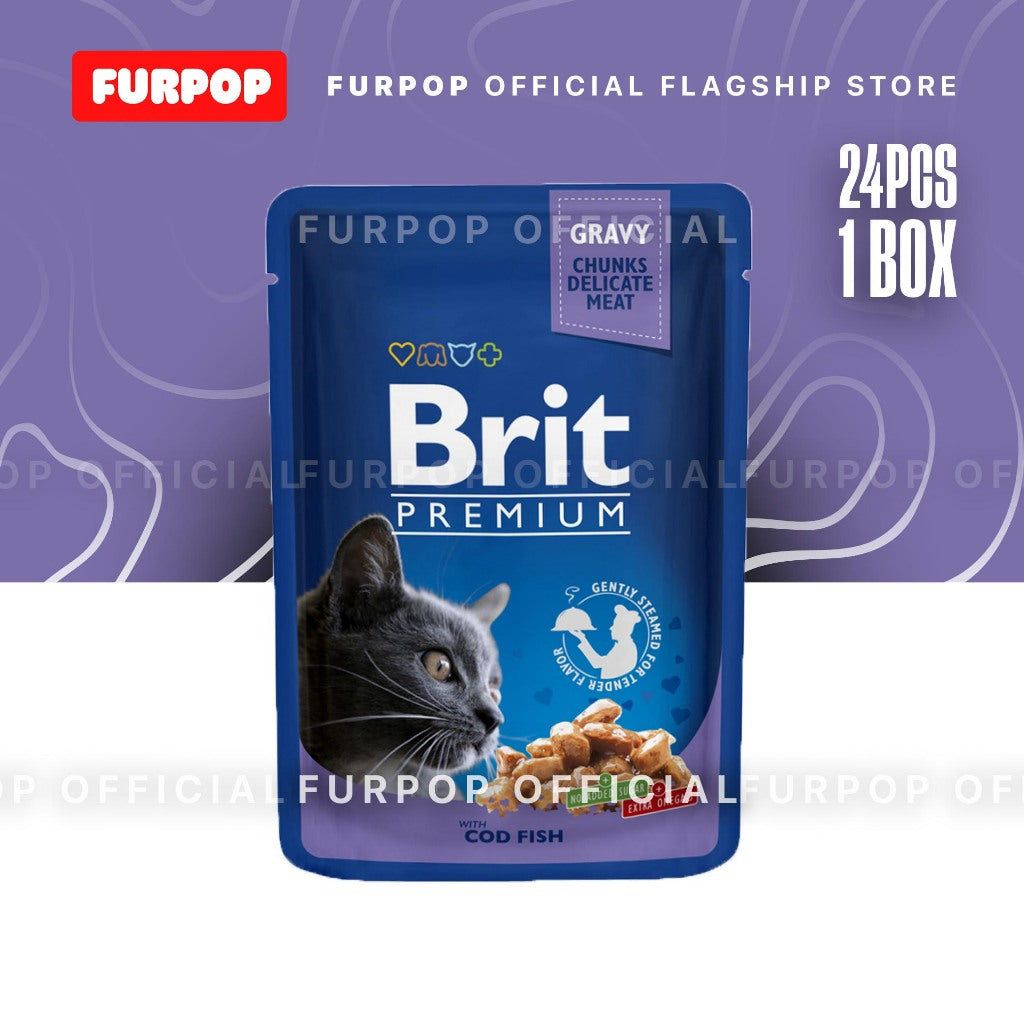 Brit 24pcs Premium by Nature Cat Jelly Gravy Wet Food 85g /100g 1 Box Carton