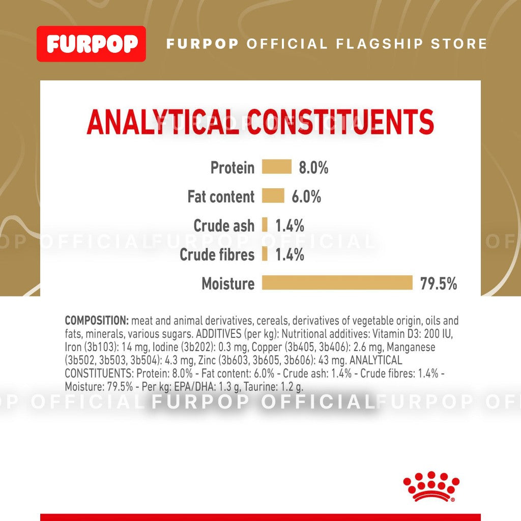 Royal Canin Shih Tzu Adult (85g x 12 pouches) Wet Dog Food - Breed Heath Nutrition - FURPOP
