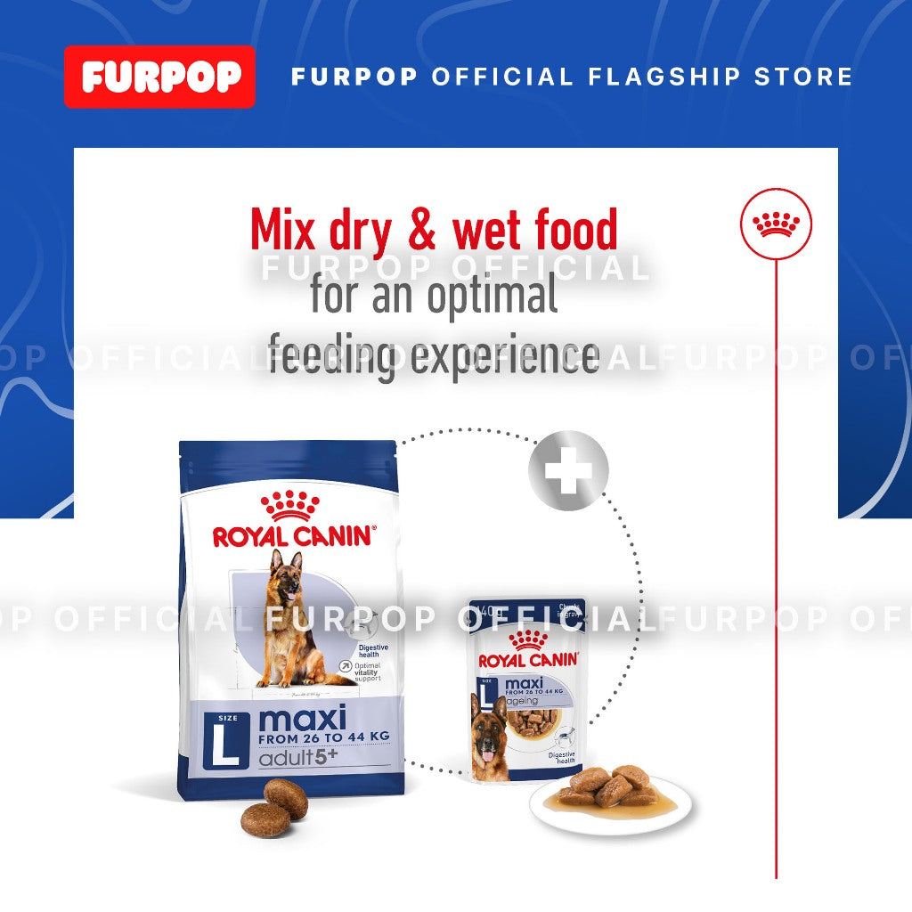 Royal Canin Maxi 5+ Adult (4KG) Dry Dog Food - Size Health Nutrition | FURPOP