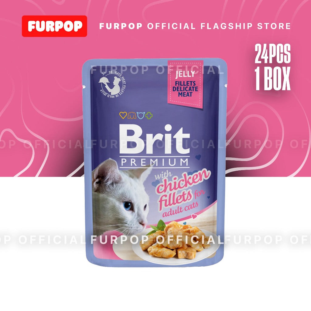 Brit 24pcs Premium by Nature Cat Jelly Gravy Wet Food 85g /100g 1 Box Carton