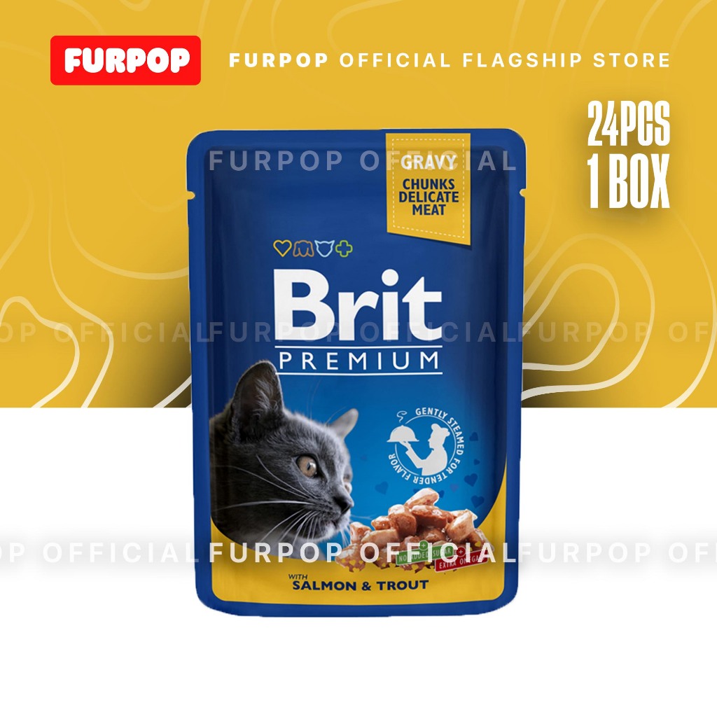 Brit 24pcs Premium by Nature Cat Jelly Gravy Wet Food 85g /100g 1 Box Carton