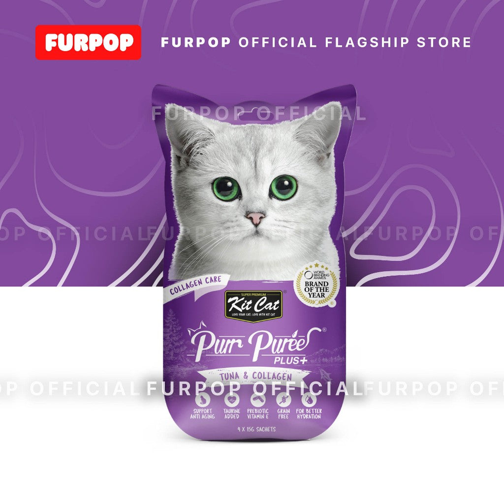 Kit Cat Purr PureePlus+ Wet Premium Cat Treats | FURPOP