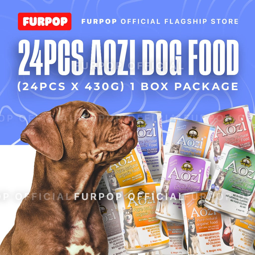 24pcs 430g Aozi Dog Can Wet Food Complete Nutrition All Stages Adult Puppy Wet Pet Food