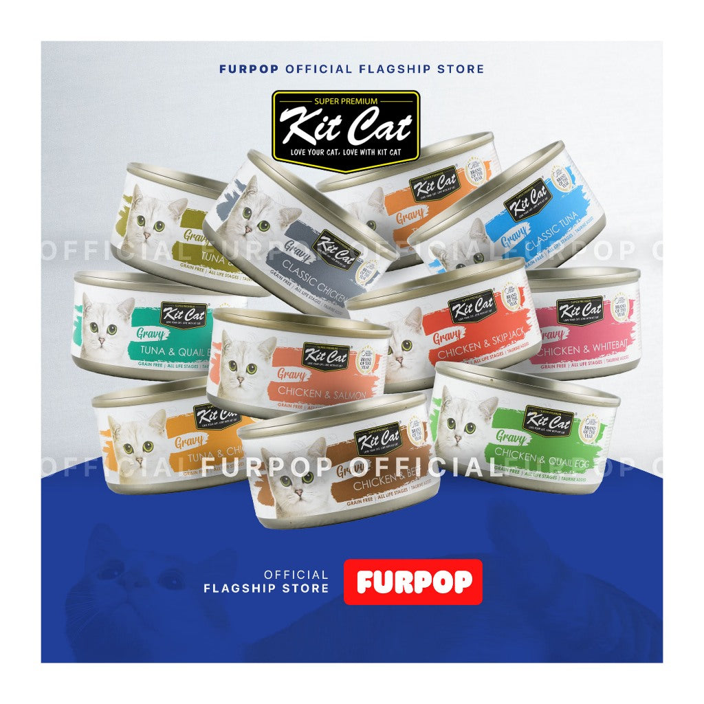 Kit Cat Gravy 70G Gravy Pet Food All Stages Adult Kitten Cat Can Cat Cats Wet Food Pet | FURPOP