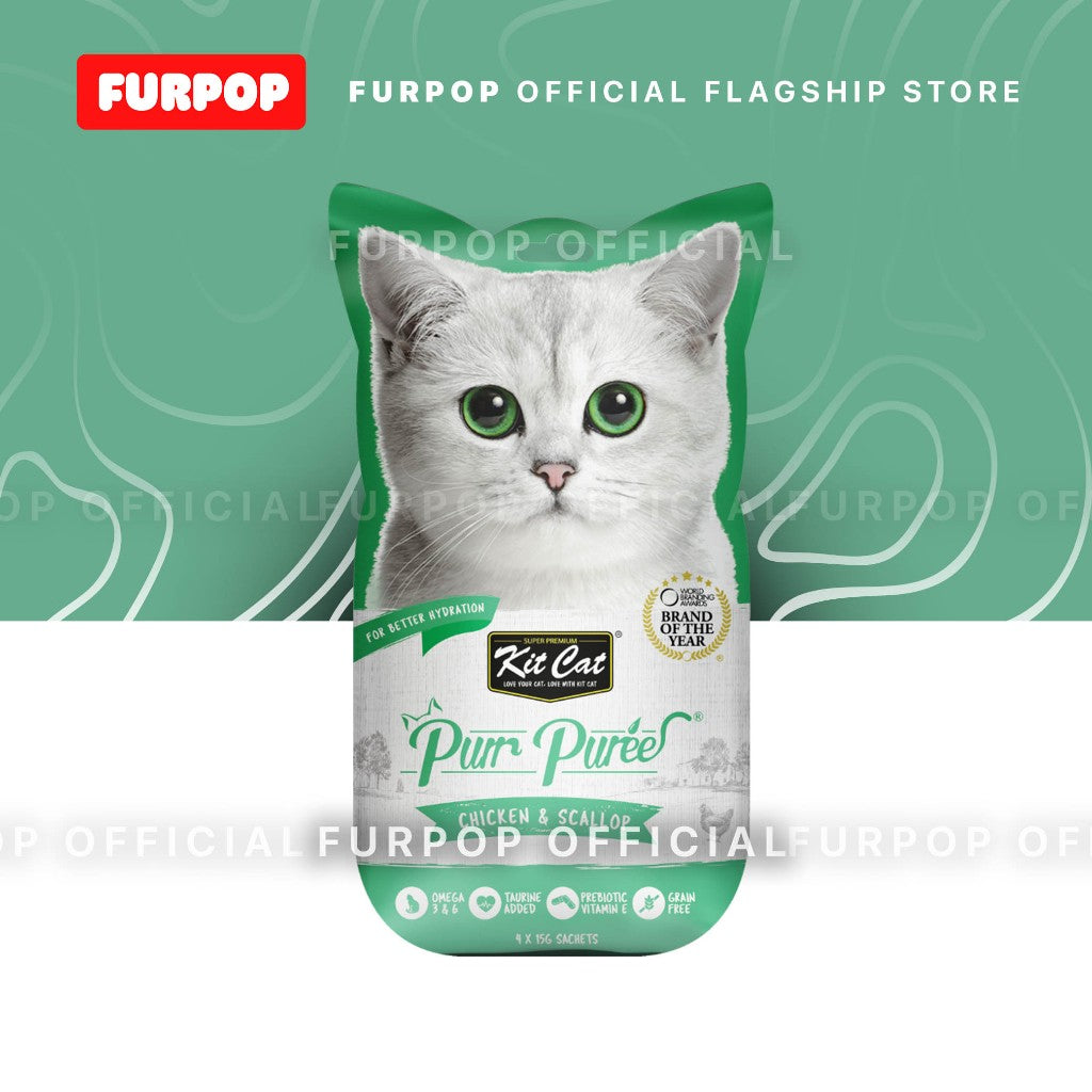 Kit Cat Purr PureePlus+ Wet Premium Cat Treats | FURPOP