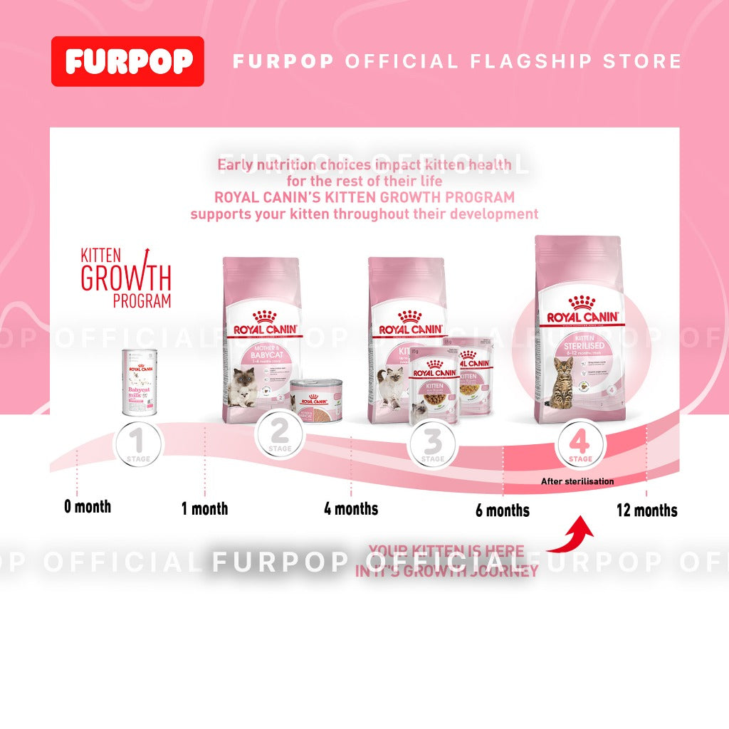 Royal Canin Sterilised Kitten 2KG Dry Food For Kitten 6-12 Months | FURPOP