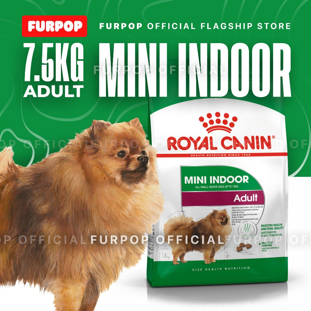 Royal Canin 7.5KG Mini Indoor Adult (7.5kg) Dry Dog Food - Size Health Nutrition | FURPOP