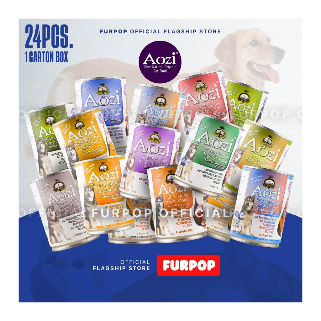 24pcs 430g Aozi Dog Can Wet Food Complete Nutrition All Stages Adult Puppy Wet Pet Food