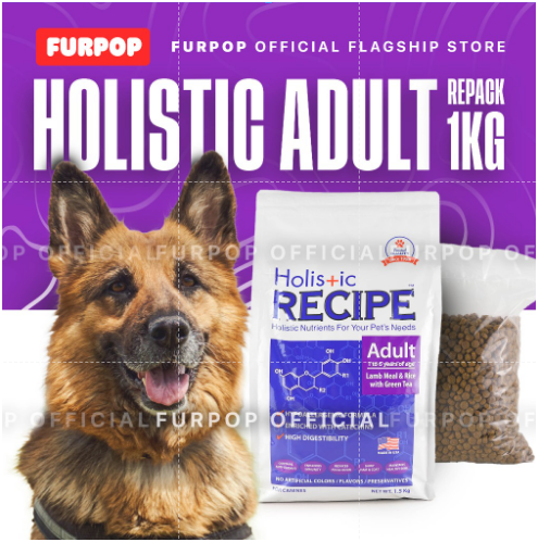 Holistic Recipe Adult Dry Food Dog Food with Lamb Meal & Rice REPACK 1KG | FURPOP OFFICIAL