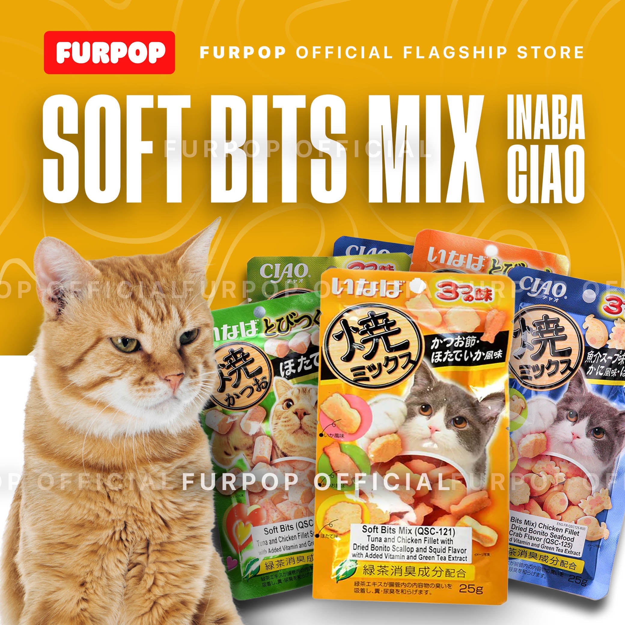 Ciao Inaba Soft Bits Wet Cat Treats 25g