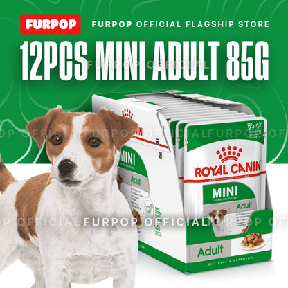 Royal Canin 12pcs Mini Adult 1BOX(85g x 12pcs) Wet Dog Food - Size Health Nutrition | FURPOP