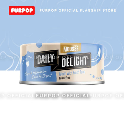 24pcs Daily Delight Mousse (1BOX 70 / 80g) Wet Cat Food Canned | Furpop