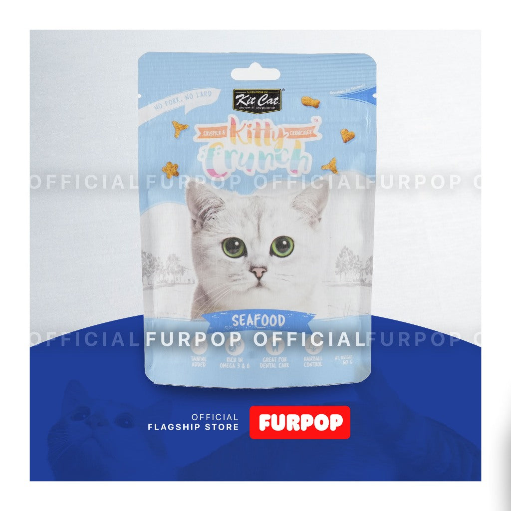 Kit Cat Kitty Crunch 6 Flavors Beef Lamb Chicken Seafood Salmon Tuna