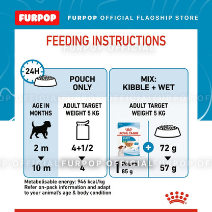 Royal Canin 12pcs Mini Puppy 85g x12pcs. Wet Dog Food - Size Health Nutrition | FURPOP