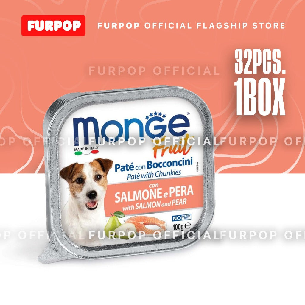 Monge Fruit Wet Food for Dogs 32pcs x 100G (1 BOX) | FURPOP