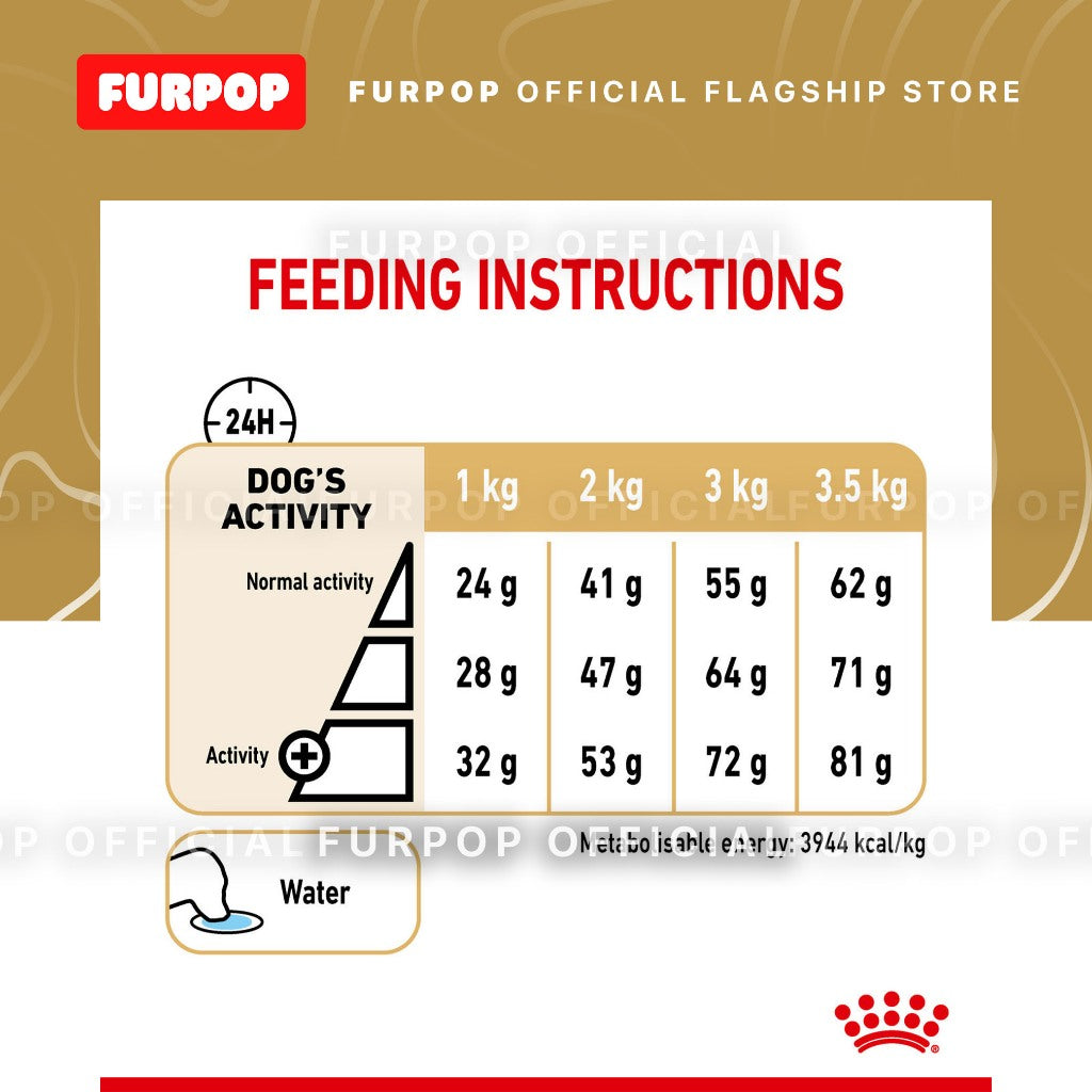 Royal Canin 3KG Adult Pomeranian Dry Dog Food Breed Health Nutrition  3KG | FURPOP