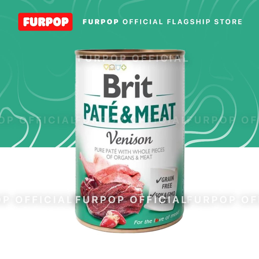12pcs Brit Pate and Meat Dog in Can Food GRAIN-FREE 400g | FURPOP