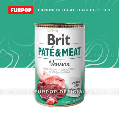 12pcs Brit Pate and Meat Dog in Can Food GRAIN-FREE 400g | FURPOP