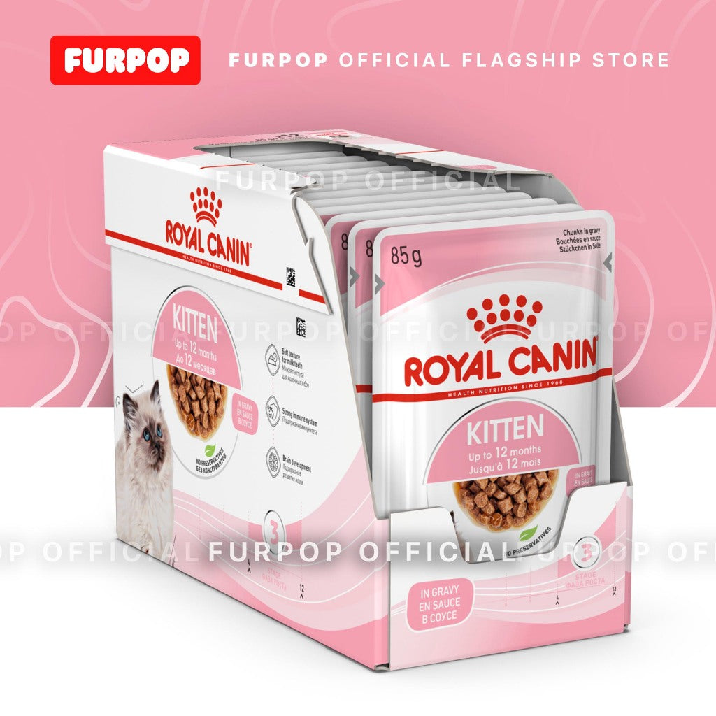 Royal Canin 12pcs Kitten Instinctive 85Gx12 Wet Pouch Cat Feline SPT Range | FURPOP