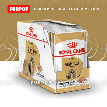 Royal Canin Shih Tzu Adult (85g x 12 pouches) Wet Dog Food - Breed Heath Nutrition - FURPOP