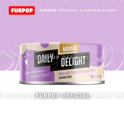 24pcs Daily Delight Mousse (1BOX 70 / 80g) Wet Cat Food Canned | Furpop