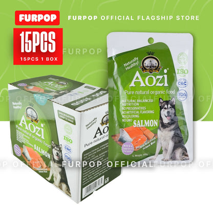 15pcs Aozi Pouch Dog 100g (1BOX) Natural Organic Puppy Wet Food Pet Essential | FURPOP