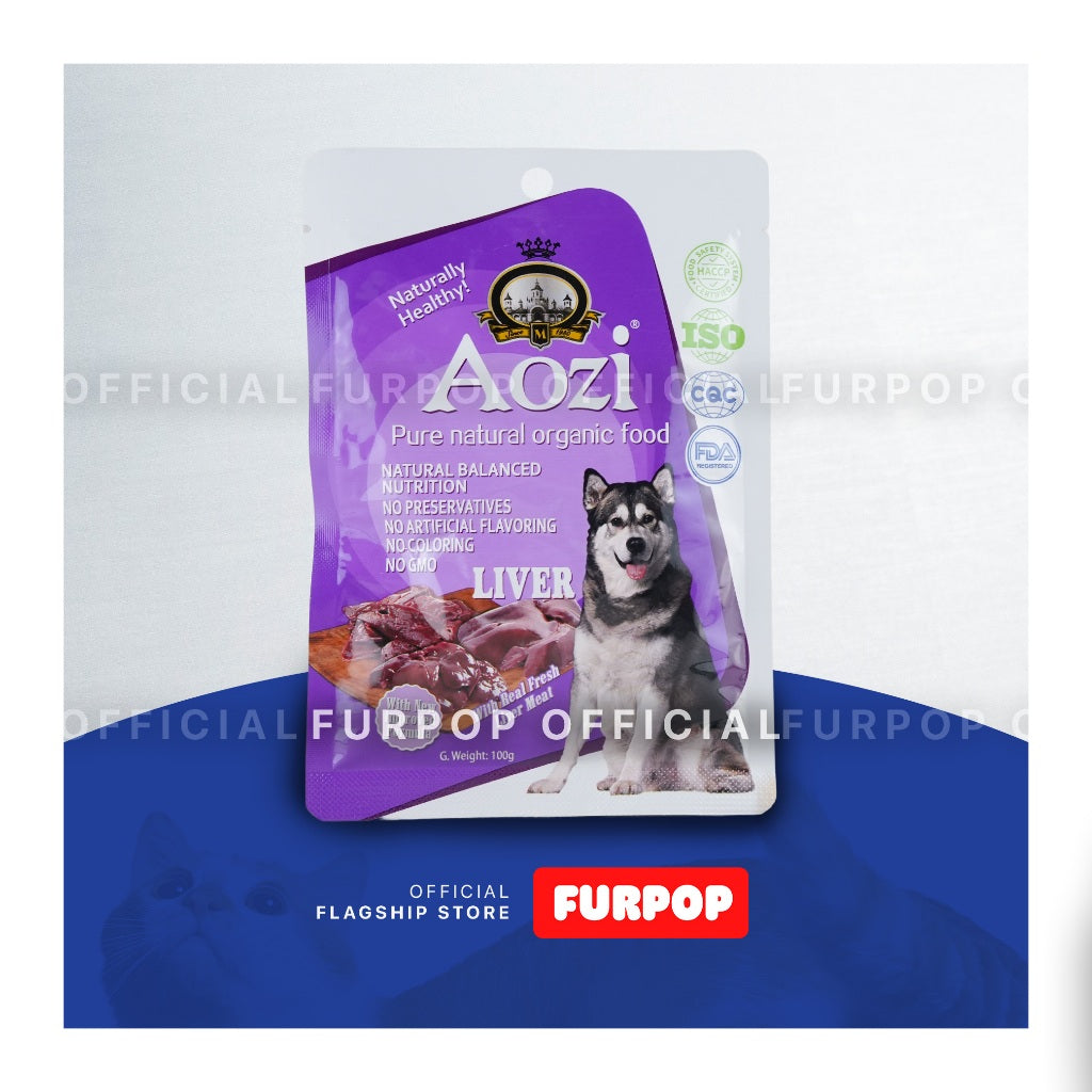 Aozi Pouch Dog 100g Natural Organic Puppy Wet Food Pet Essential | FURPOP OFFICIAL
