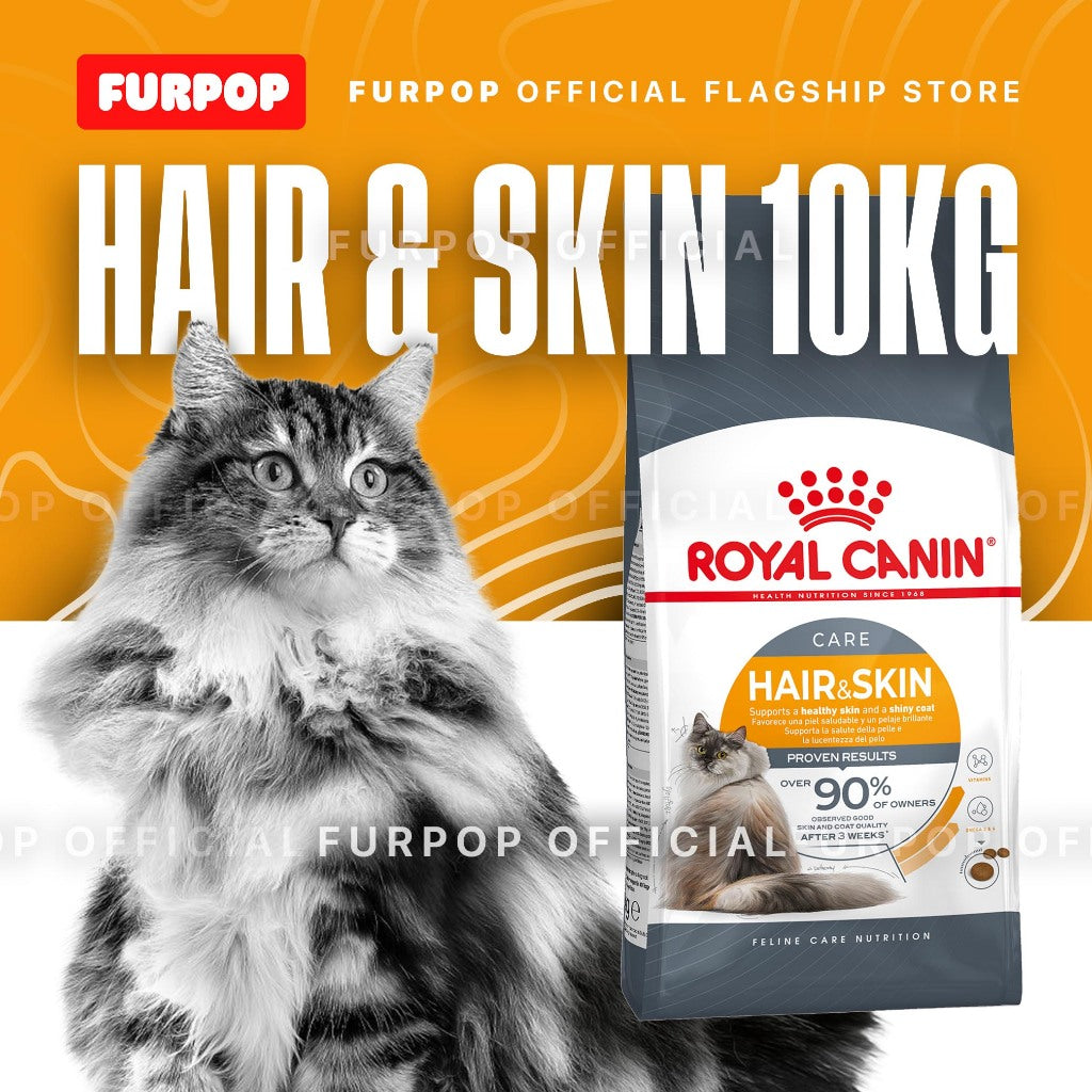 Royal Canin Hair & Skin Care 10KG Adult Dry Cat Food - Feline Care Nutrition