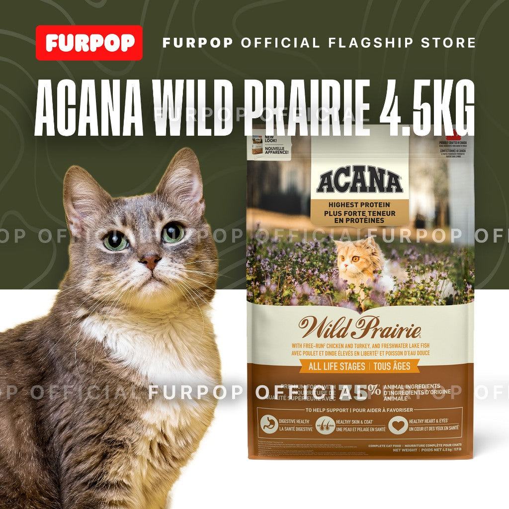 Acana 4.5kg Wild Prairie Cat & Kitten Dry Cat Food High Protein Premium Food | FURPOP