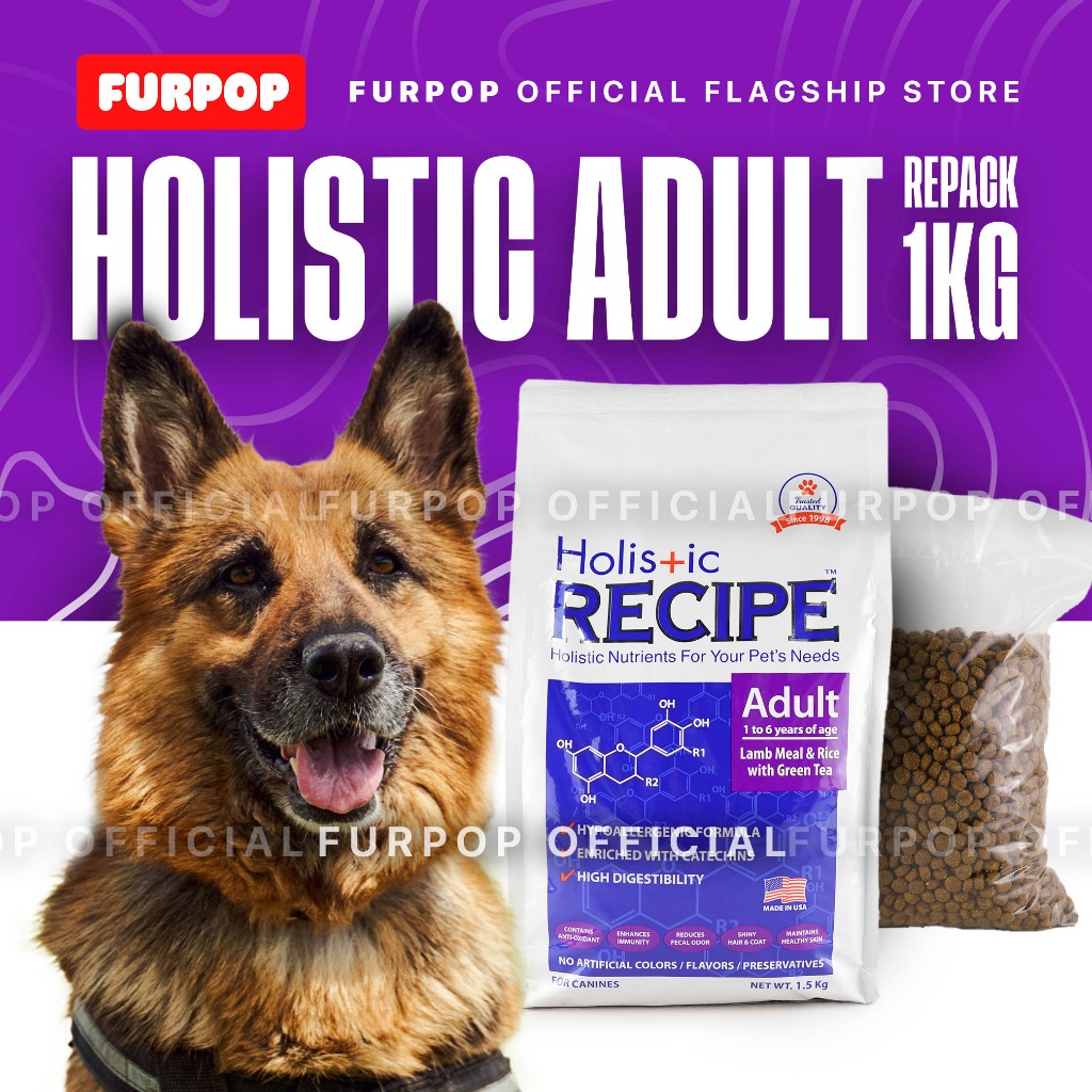 Holistic Recipe Adult Dry Food Dog Food with Lamb Meal & Rice REPACK 1KG | FURPOP OFFICIAL