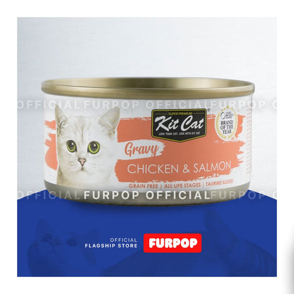 Kit Cat Gravy 70G Gravy Pet Food All Stages Adult Kitten Cat Can Cat Cats Wet Food Pet | FURPOP