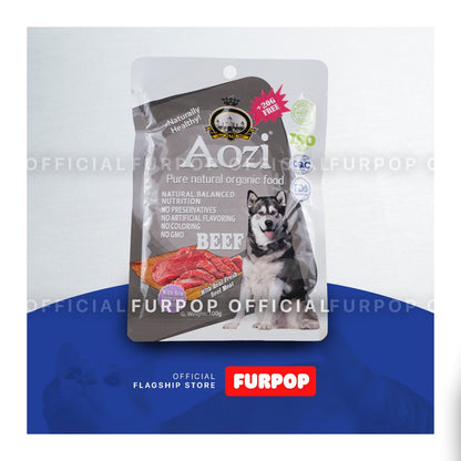 Aozi Pouch Dog 100g Natural Organic Puppy Wet Food Pet Essential | FURPOP OFFICIAL