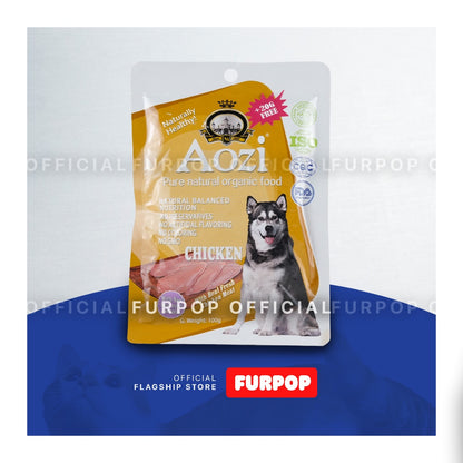 Aozi Pouch Dog 100g Natural Organic Puppy Wet Food Pet Essential | FURPOP OFFICIAL