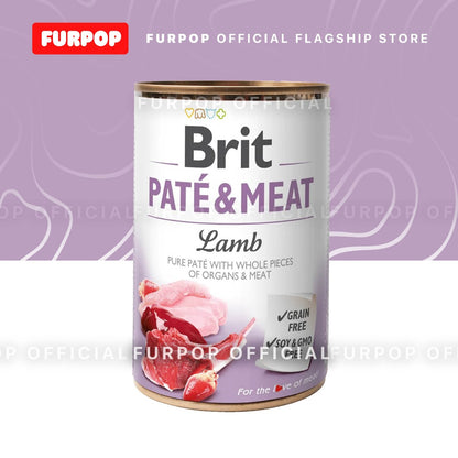 12pcs Brit Pate and Meat Dog in Can Food GRAIN-FREE 400g | FURPOP