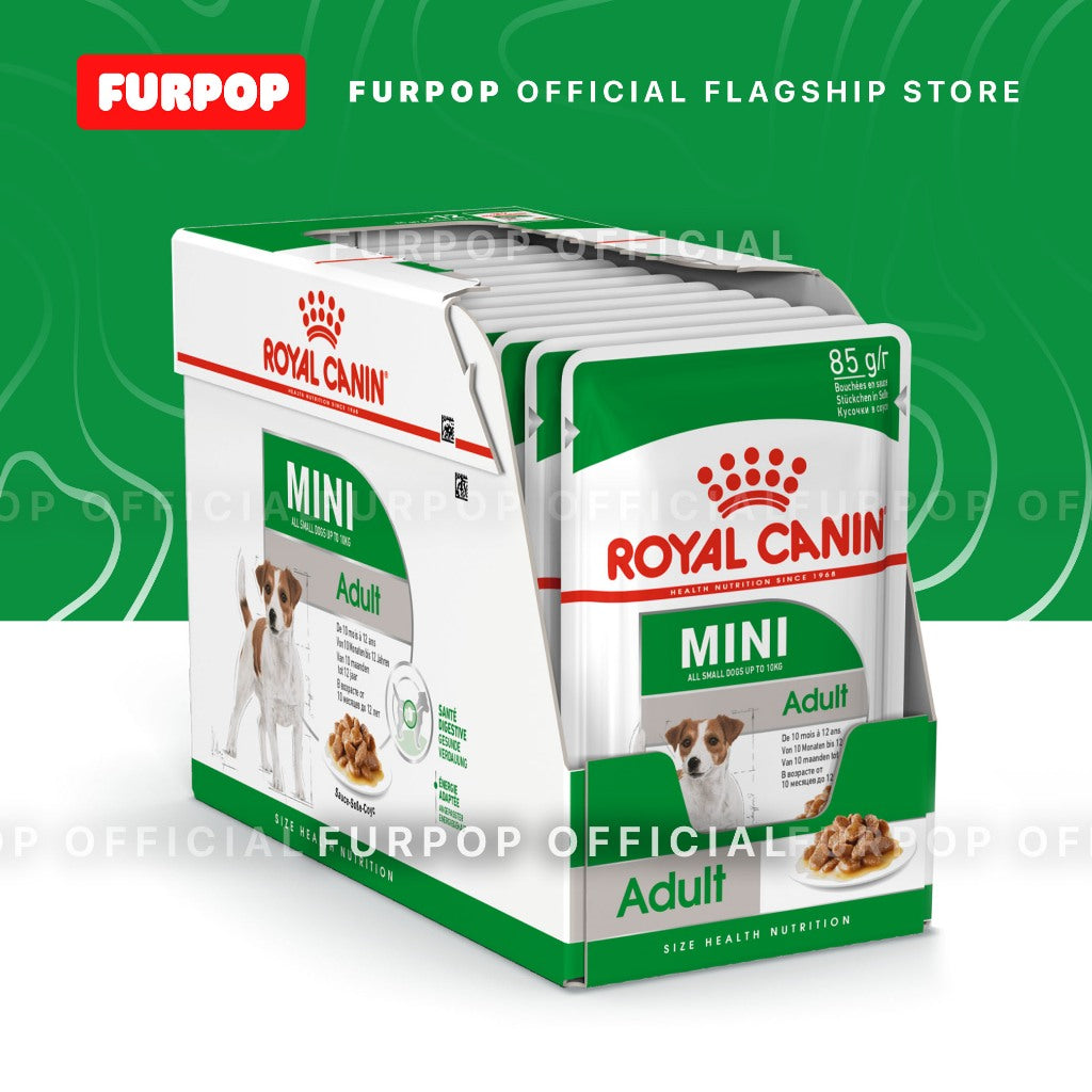 Royal Canin 12pcs Mini Adult 1BOX(85g x 12pcs) Wet Dog Food - Size Health Nutrition | FURPOP