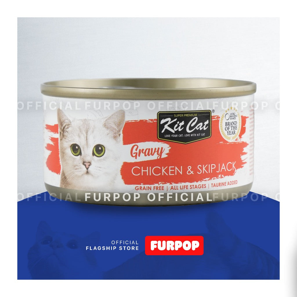 Kit Cat Gravy 70G Gravy Pet Food All Stages Adult Kitten Cat Can Cat Cats Wet Food Pet | FURPOP