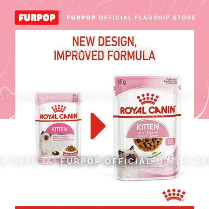 Royal Canin 12pcs Kitten Instinctive 85Gx12 Wet Pouch Cat Feline SPT Range | FURPOP