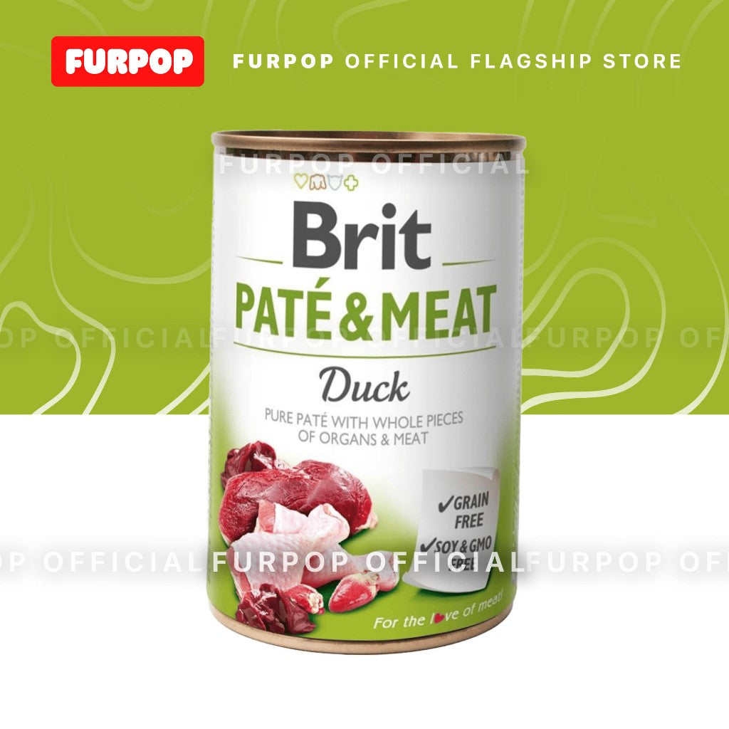 12pcs Brit Pate and Meat Dog in Can Food GRAIN-FREE 400g | FURPOP