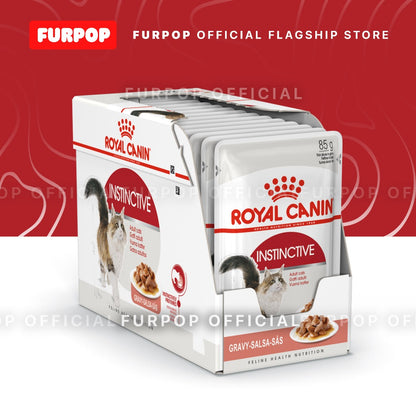 Royal Canin 12pcs Instinctive 85g x 12pcs(1box) Adult Wet Cat Food Feline Health Nutrition | FURPOP