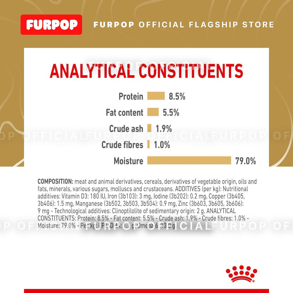 Royal Canin 12pcs Pomeranian Adult (85g x 12pcs) Wet Dog Food - Breed Health Nutrition