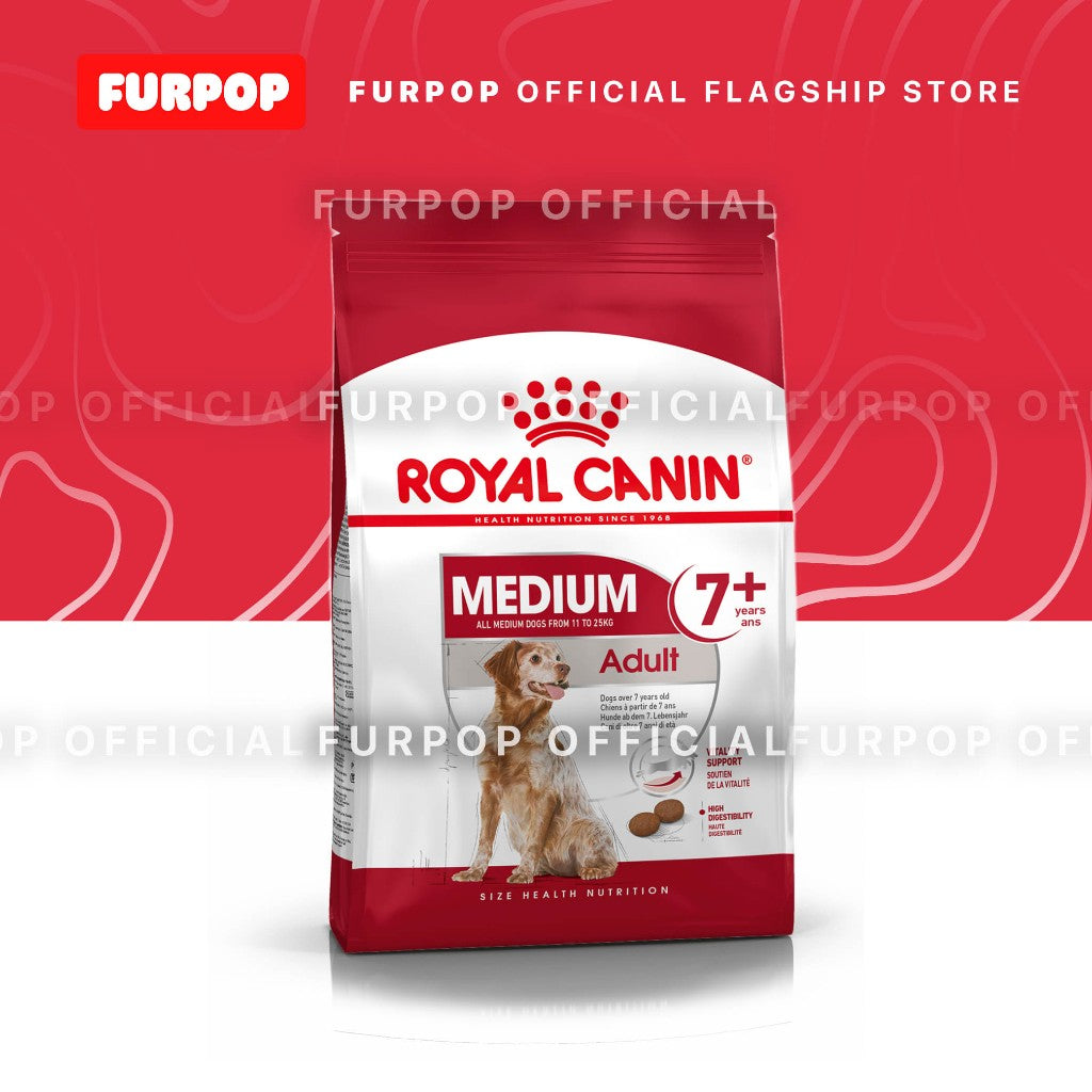 Royal Canin Medium Adult 7+ (4KG) Dry Dog Food - Size Health Nutrition | FURPOP