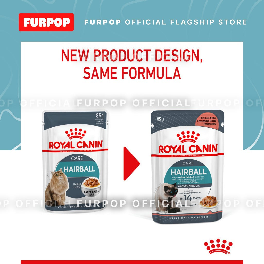 Royal Canin 12pcs Hairball Care (85g x 12 pouches) Adult Wet Cat Food - Feline Care Nutrition