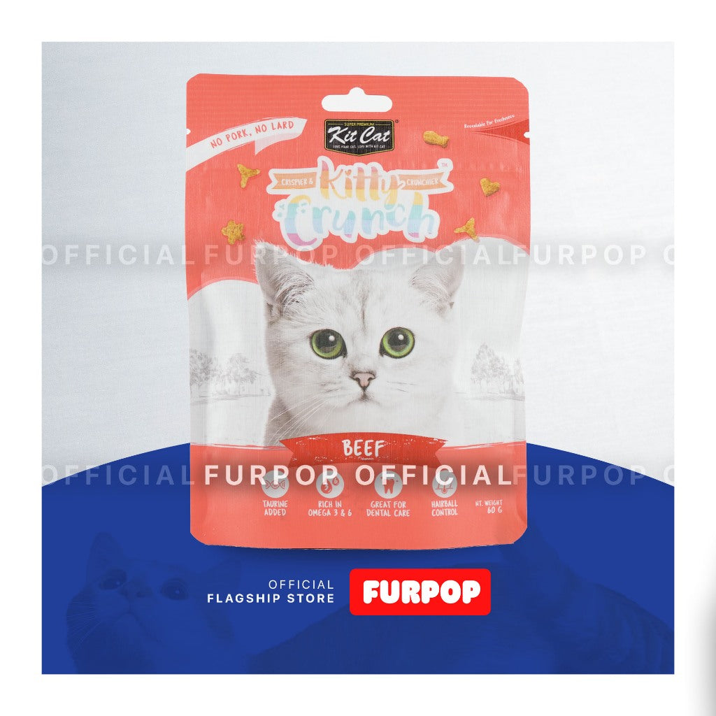 Kit Cat Kitty Crunch 6 Flavors Beef Lamb Chicken Seafood Salmon Tuna