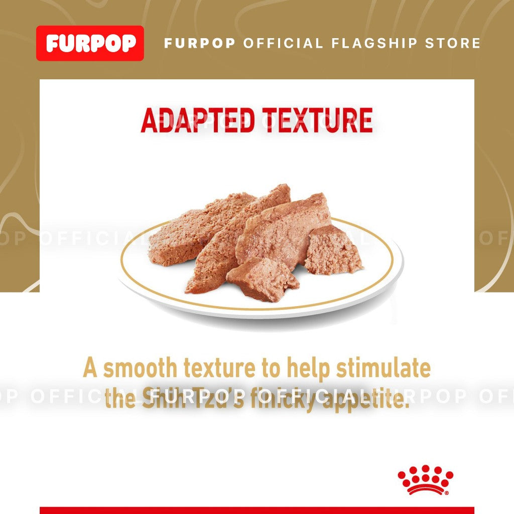 Royal Canin Shih Tzu Adult (85g x 12 pouches) Wet Dog Food - Breed Heath Nutrition - FURPOP